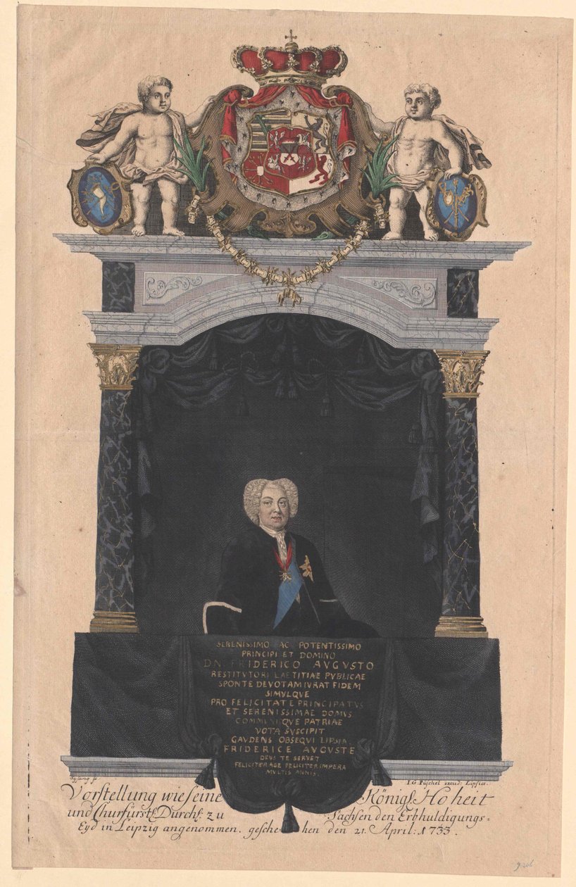 Elector of Saxony Frederick August II by Artist Unknown