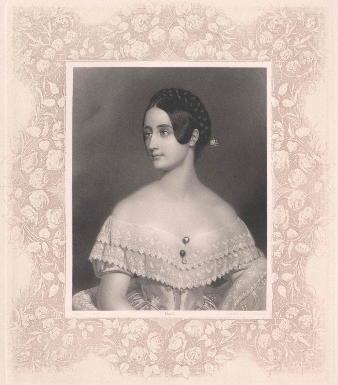 Emily Mansfield (print) by Artist Unknown