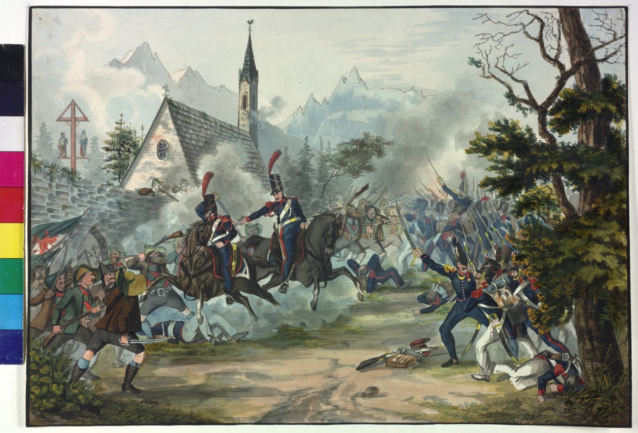 Fight Between French Soldiers and Tyrolese Peasants by Artist Unknown