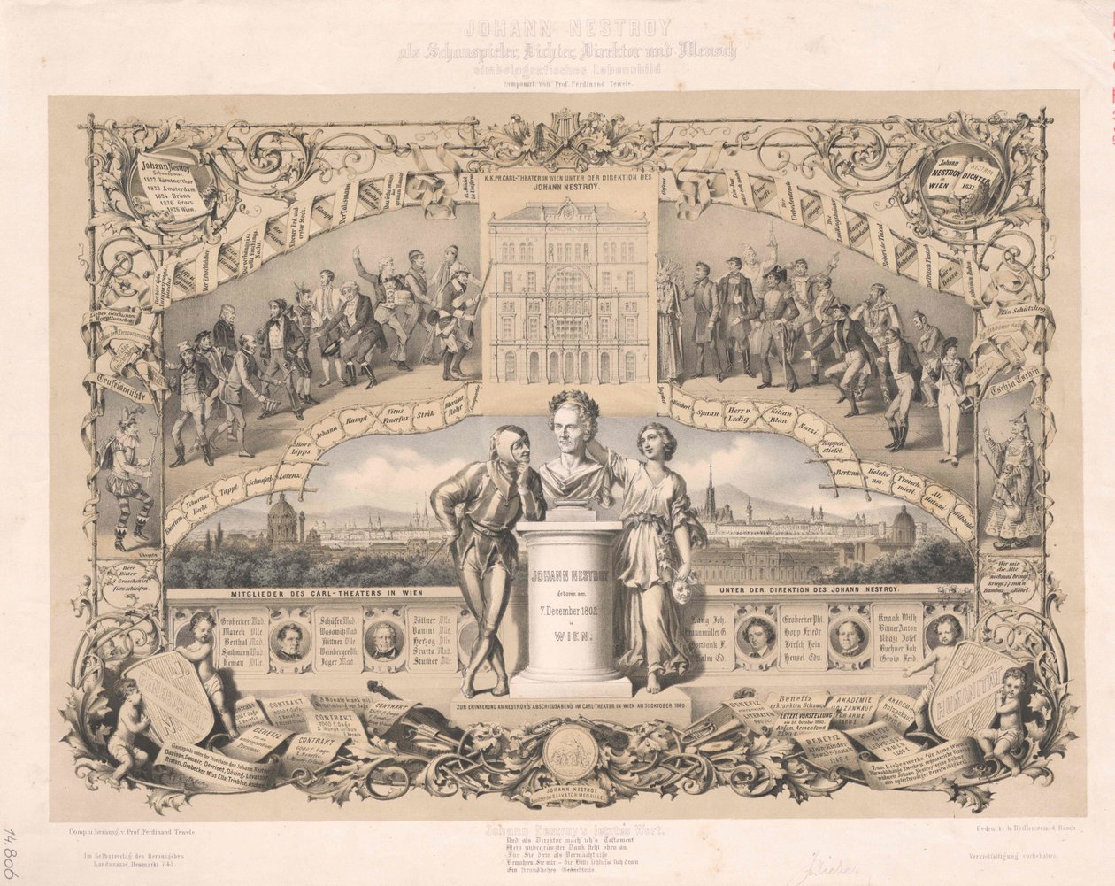 Johann Nestroy by Artist Unknown