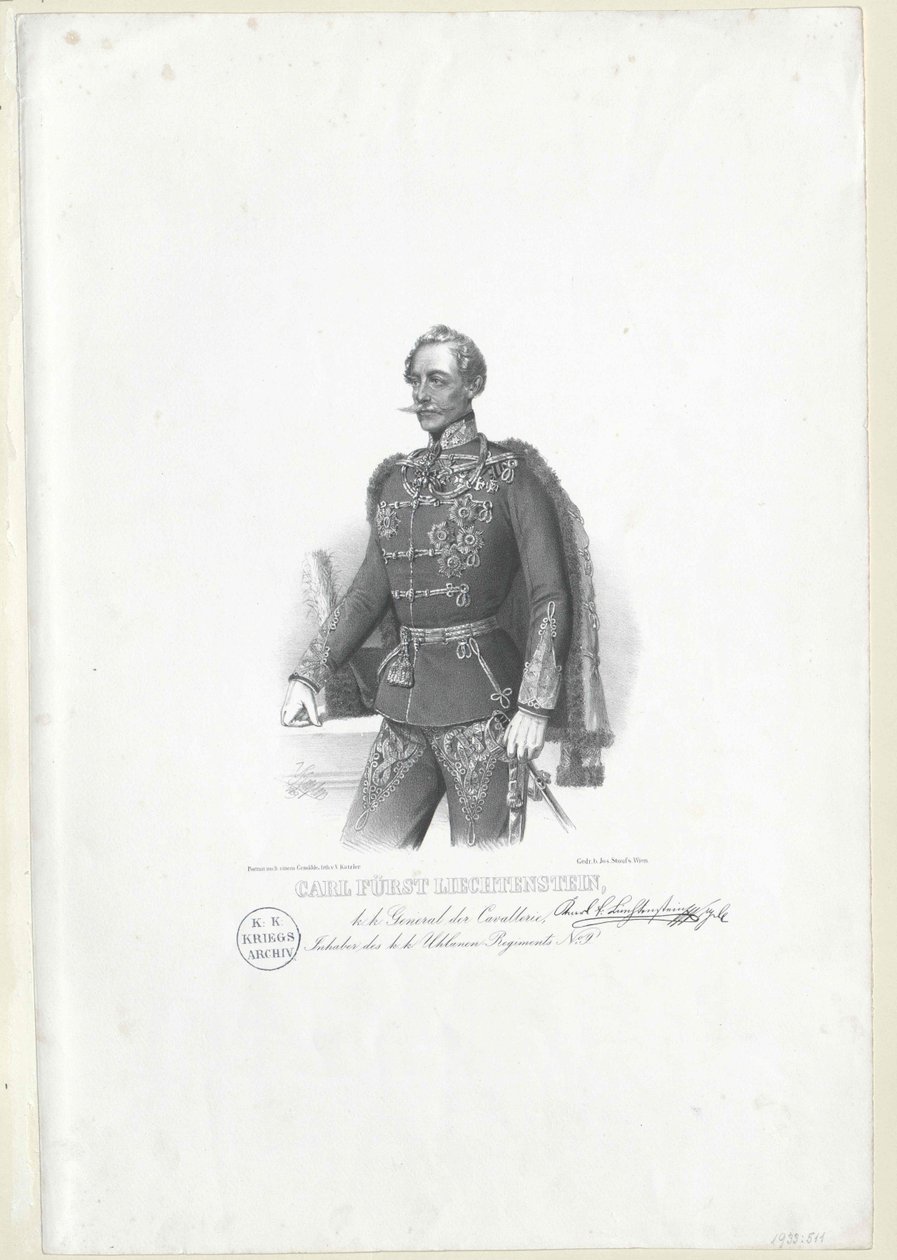Karl Prince of Liechtenstein by Artist Unknown