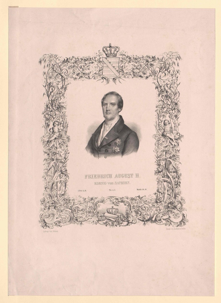 King Frederick Augustus II of Saxony by Artist Unknown