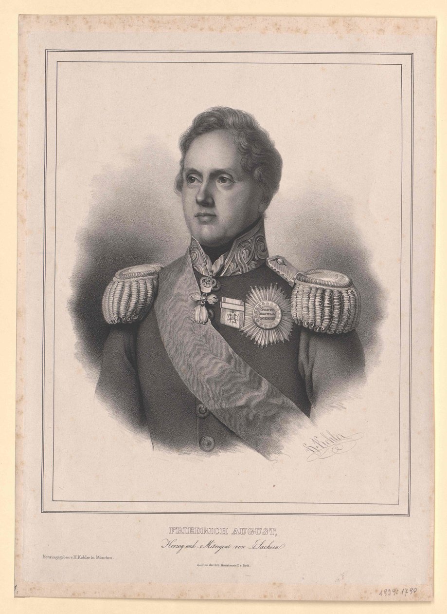 King of Saxony Frederic August II by Artist Unknown