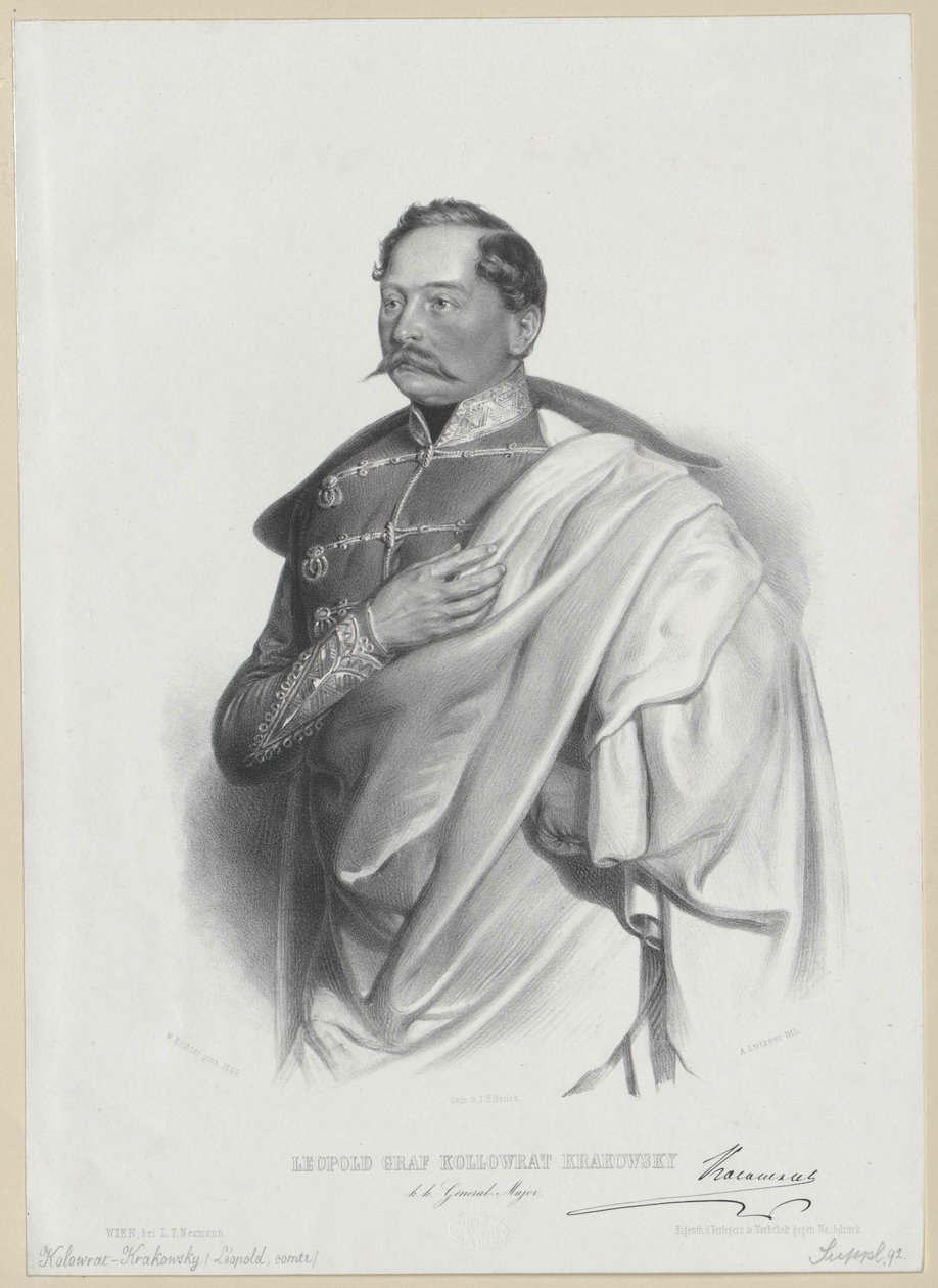 Leopold Count Kolovrat Krakowski by Artist Unknown