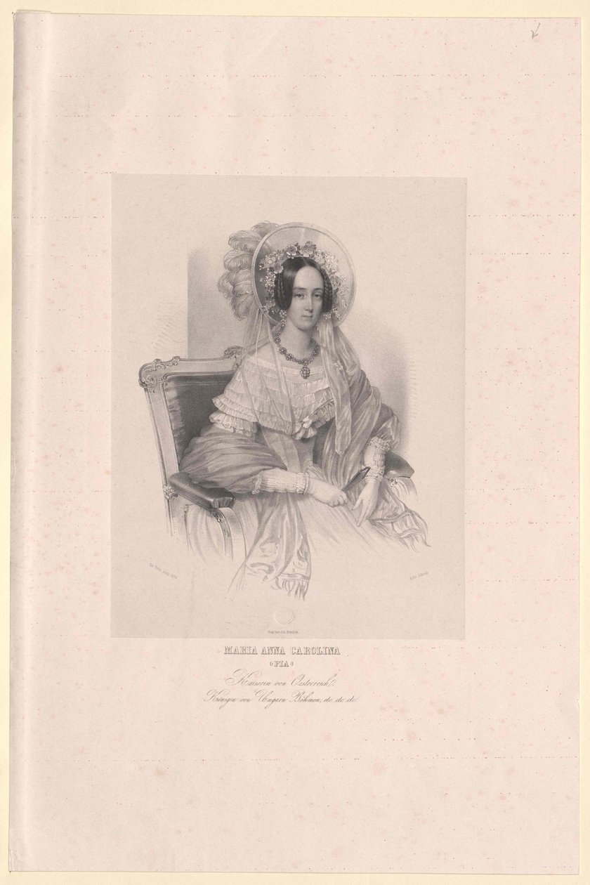 Princess of Savoy-Sardinia Maria Anna by Artist Unknown