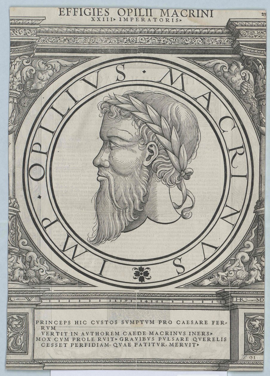 Roman Emperor Macrinus by Artist Unknown