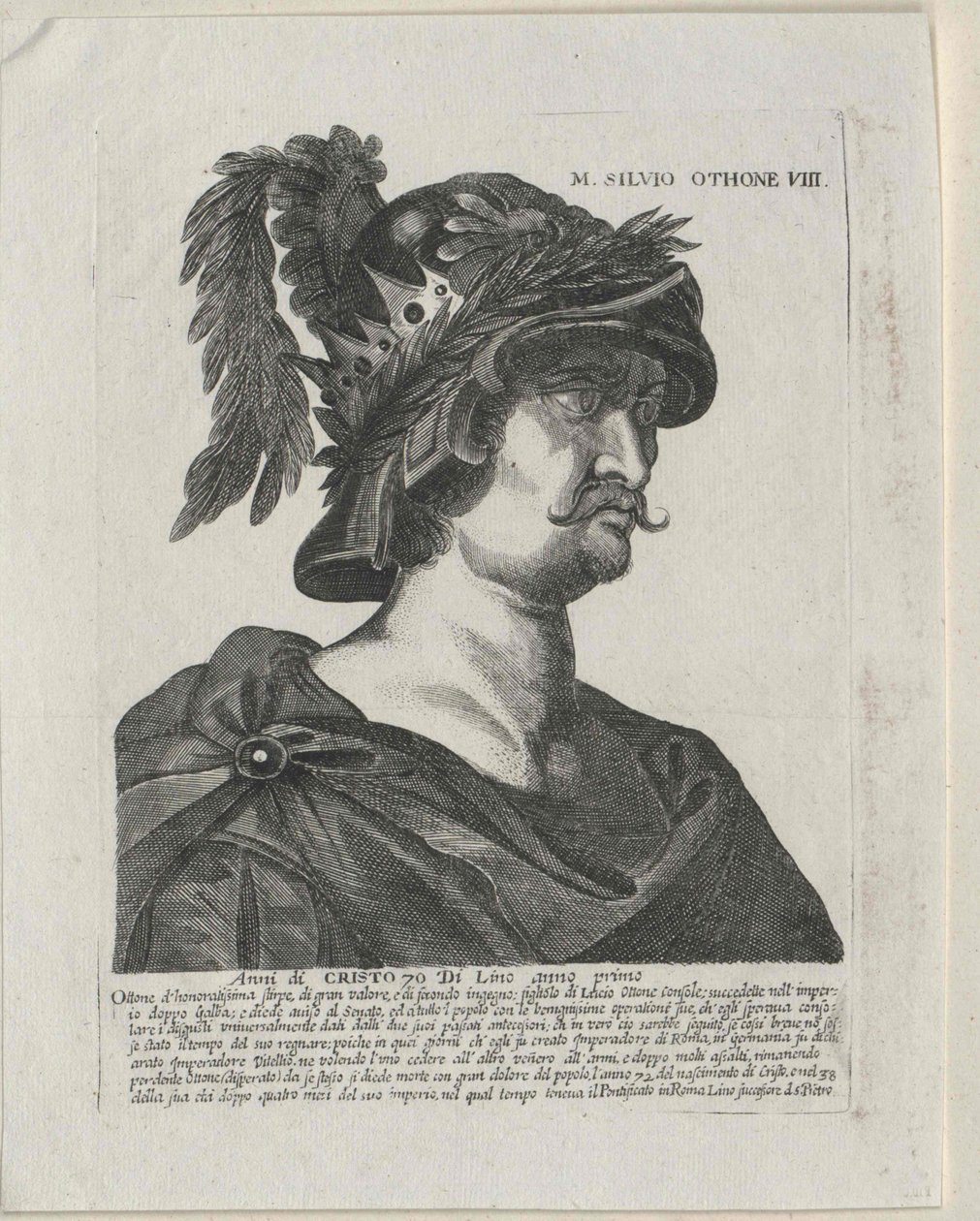 Roman Emperor Otho (print) by Artist Unknown