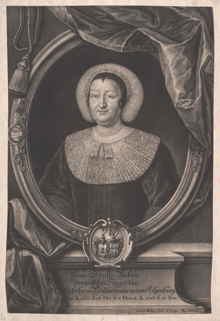 Sibylla Rosina Neubronner (print) by Artist Unknown