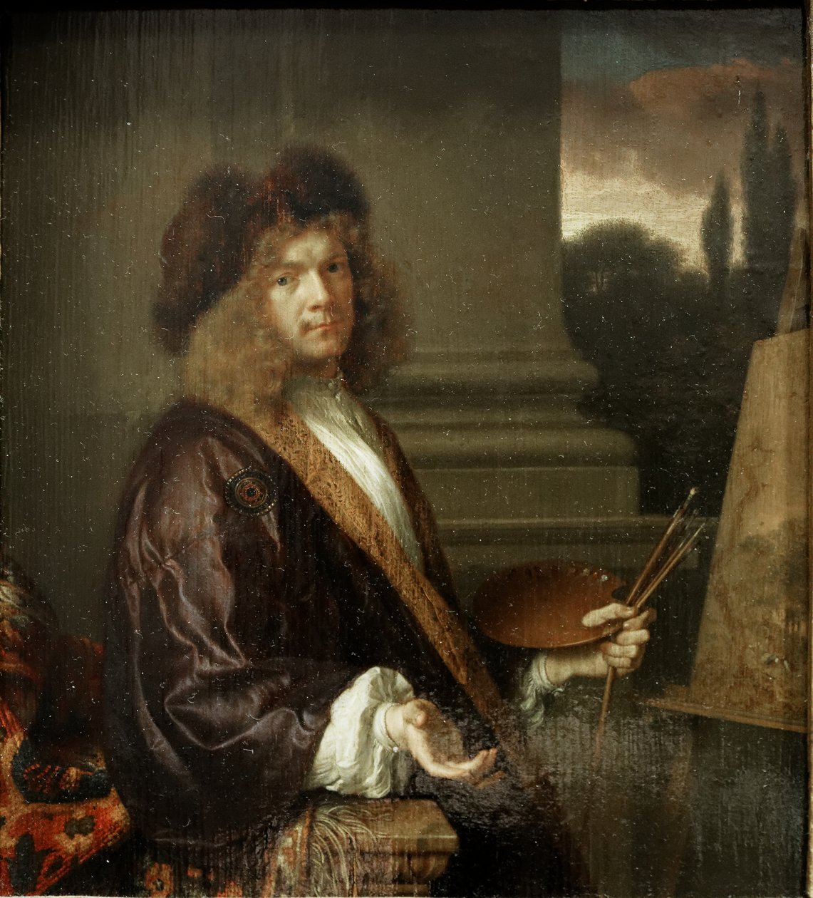Self-Portrait at the Easel by Ary de Vois