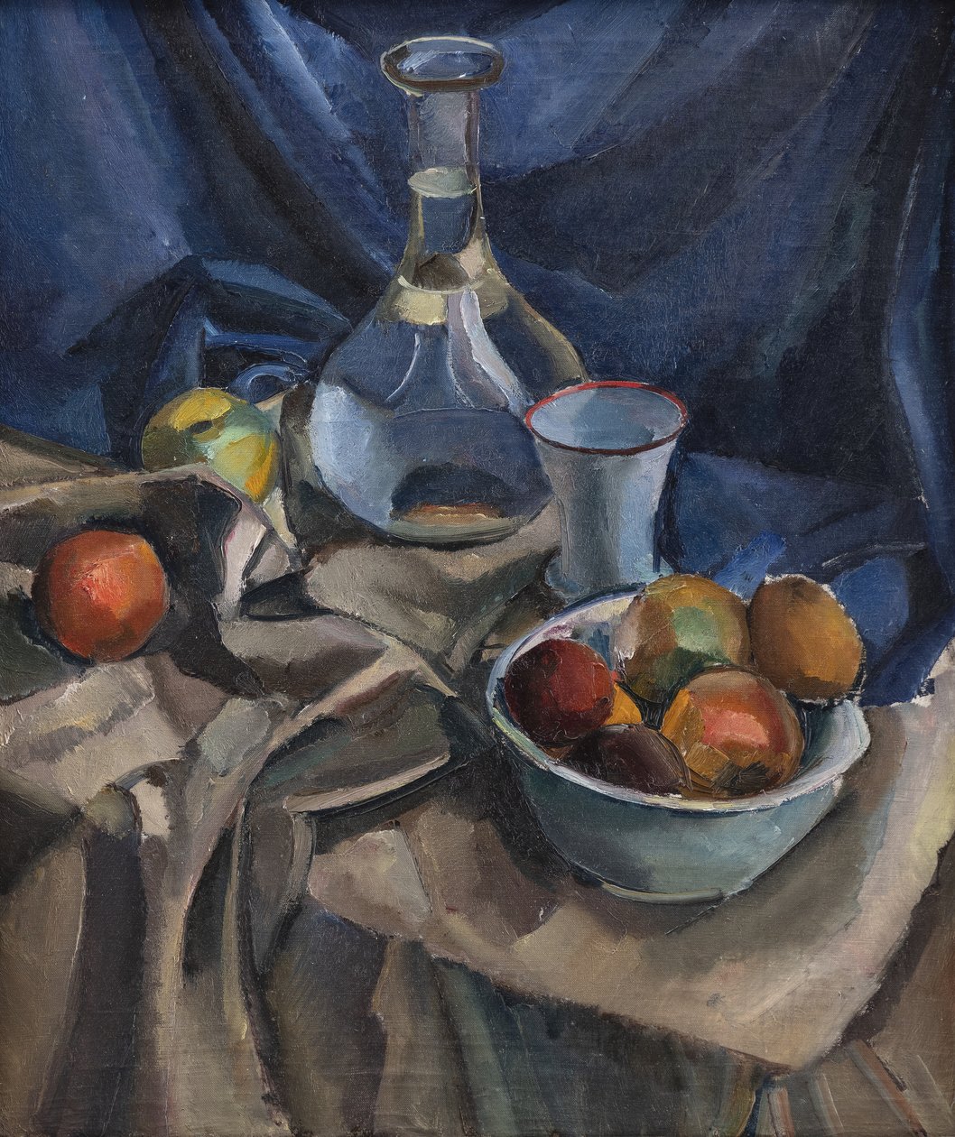 Still Life with Blue Fabric by Astrid Holm