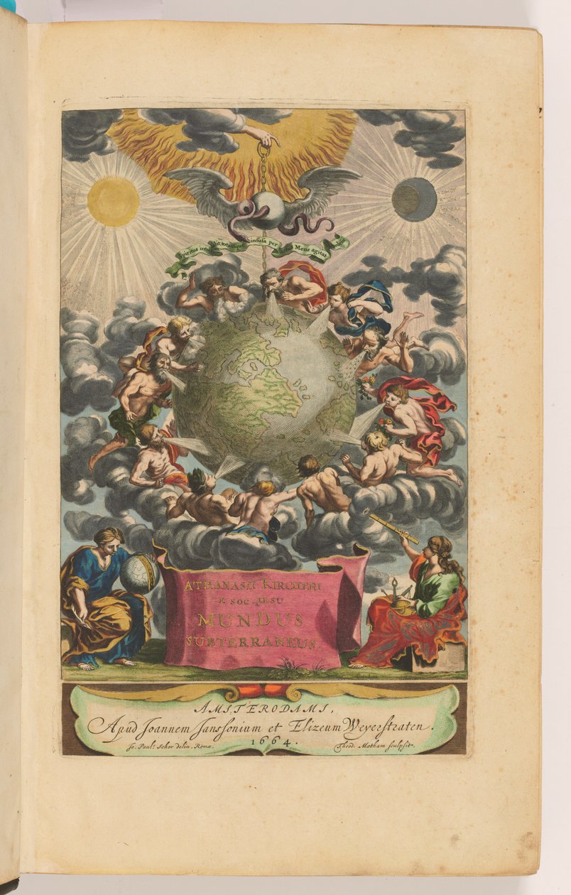 Title page of Mundus Subterraneus by Athanasius Kircher