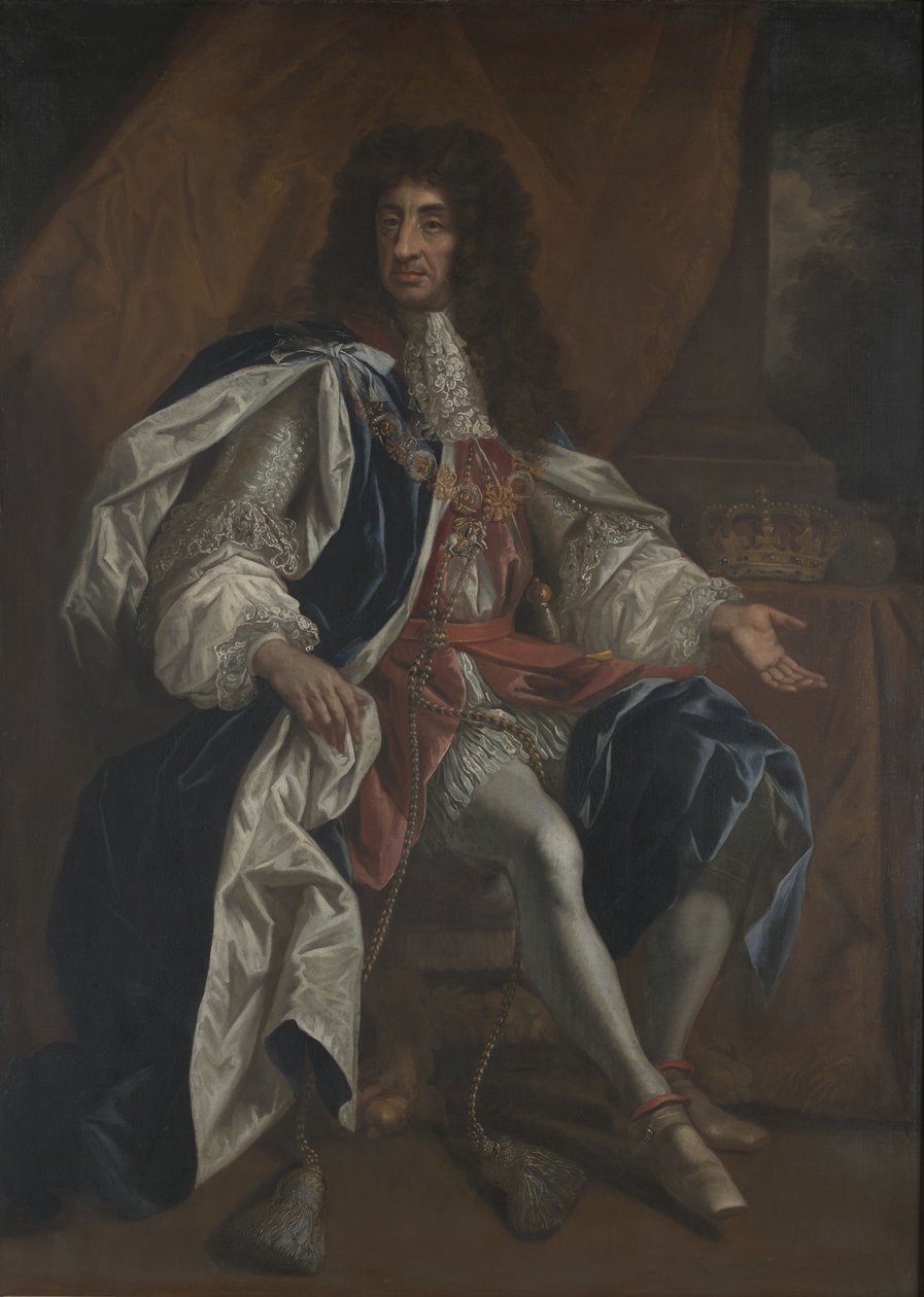 Portrait of King Charles II of England, Scotland and Ireland (1630-1685) by Thomas Hawker