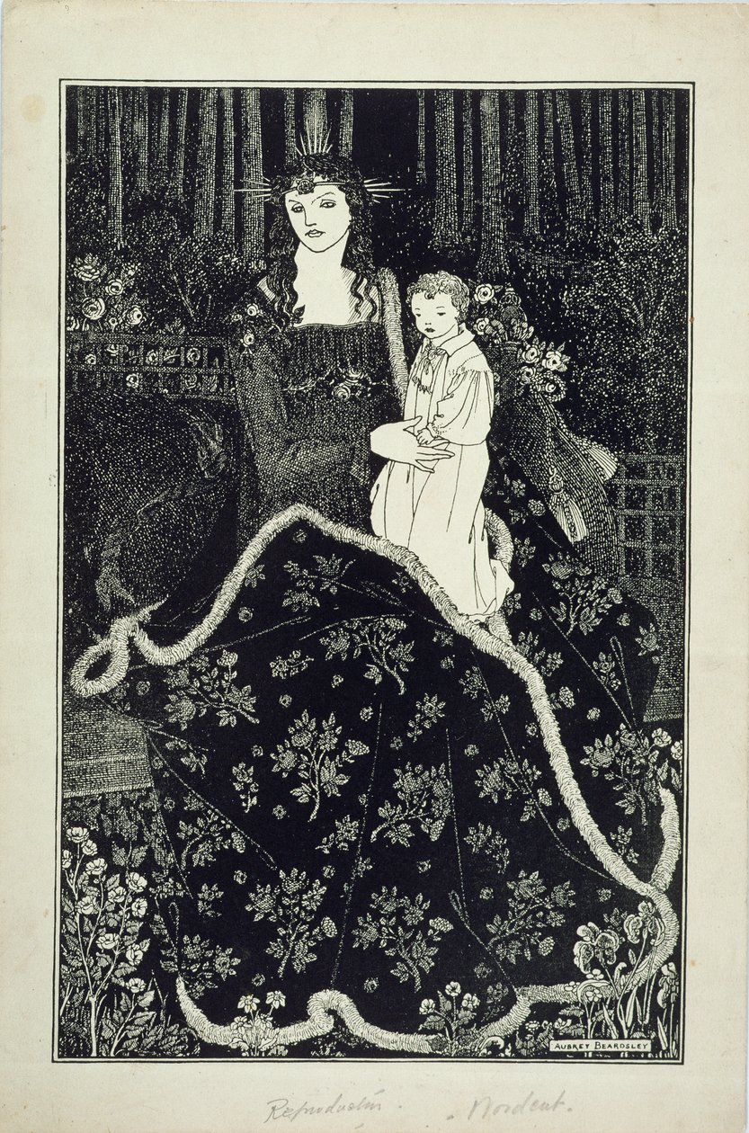 A large Christmas Card, 1895 by Aubrey Beardsley