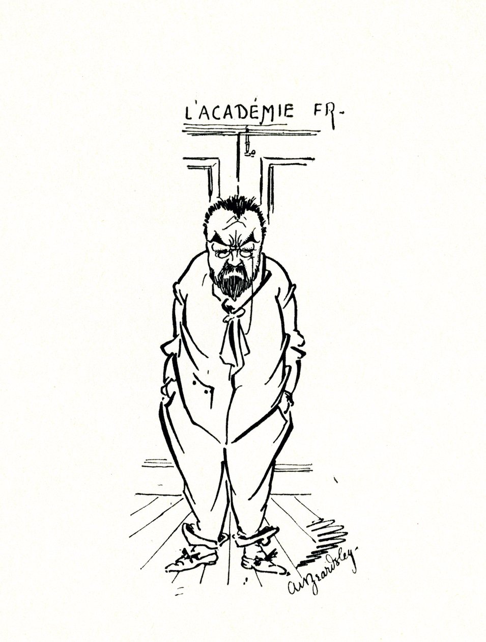 The exclusion of Emile Zola from the Academie Francaise by Aubrey Beardsley