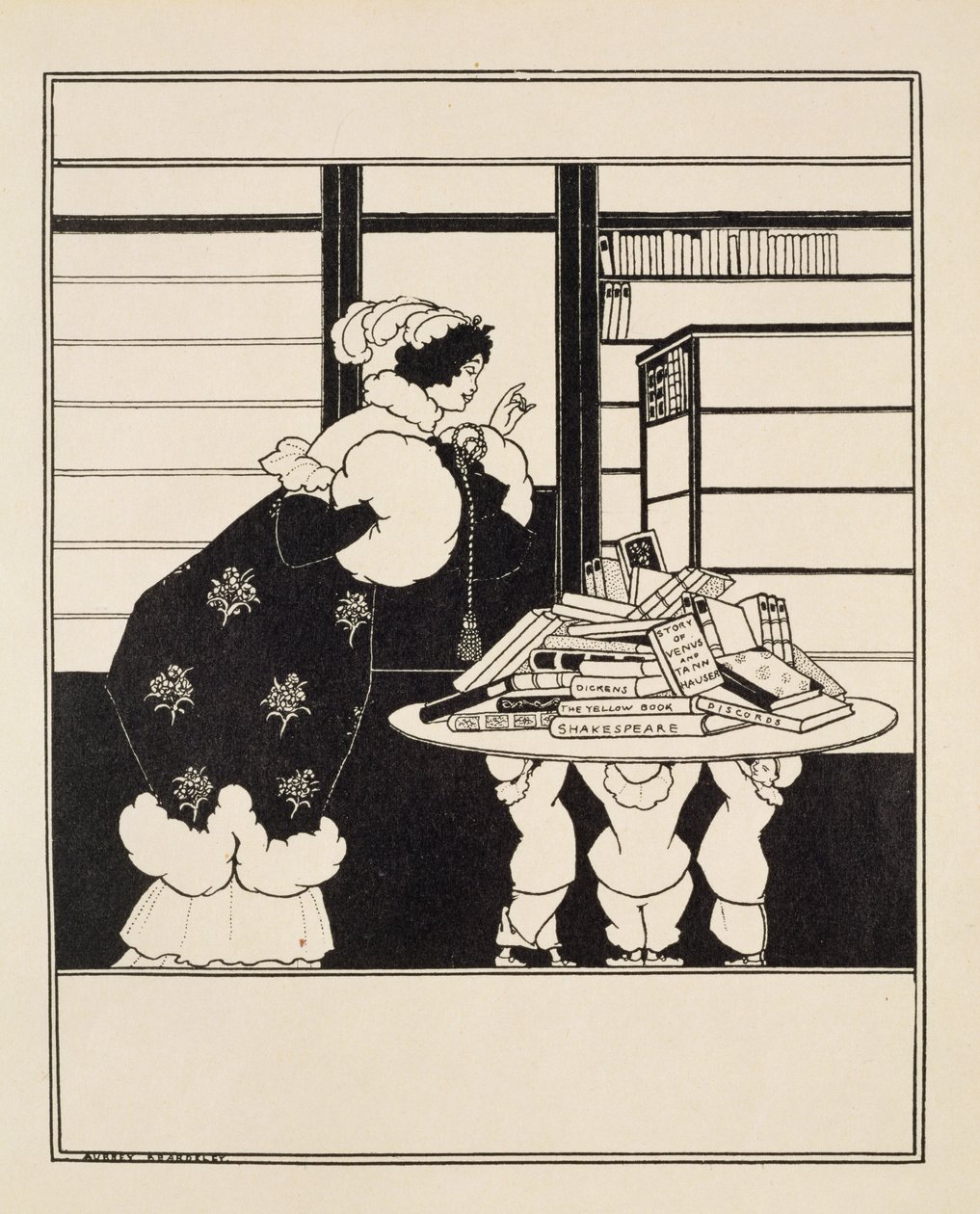 Woman in a Bookshop, design for a 