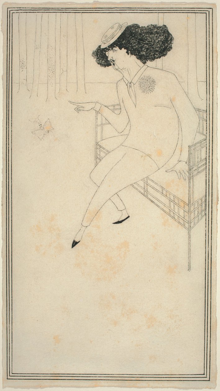 Caricature of J.M. Whistler by Aubrey Beardsley