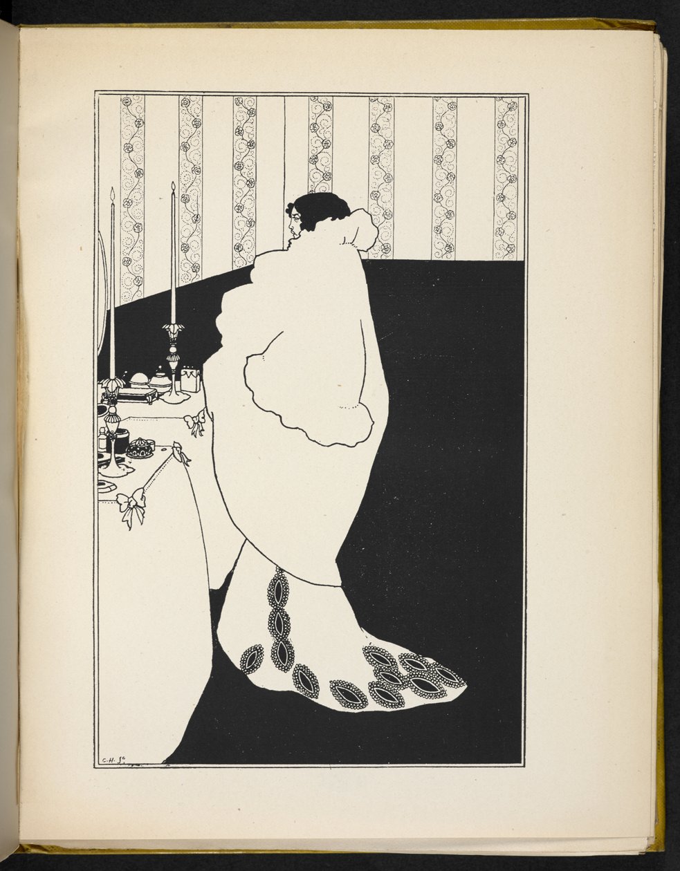 Illustration Depicting a Woman by Aubrey Beardsley