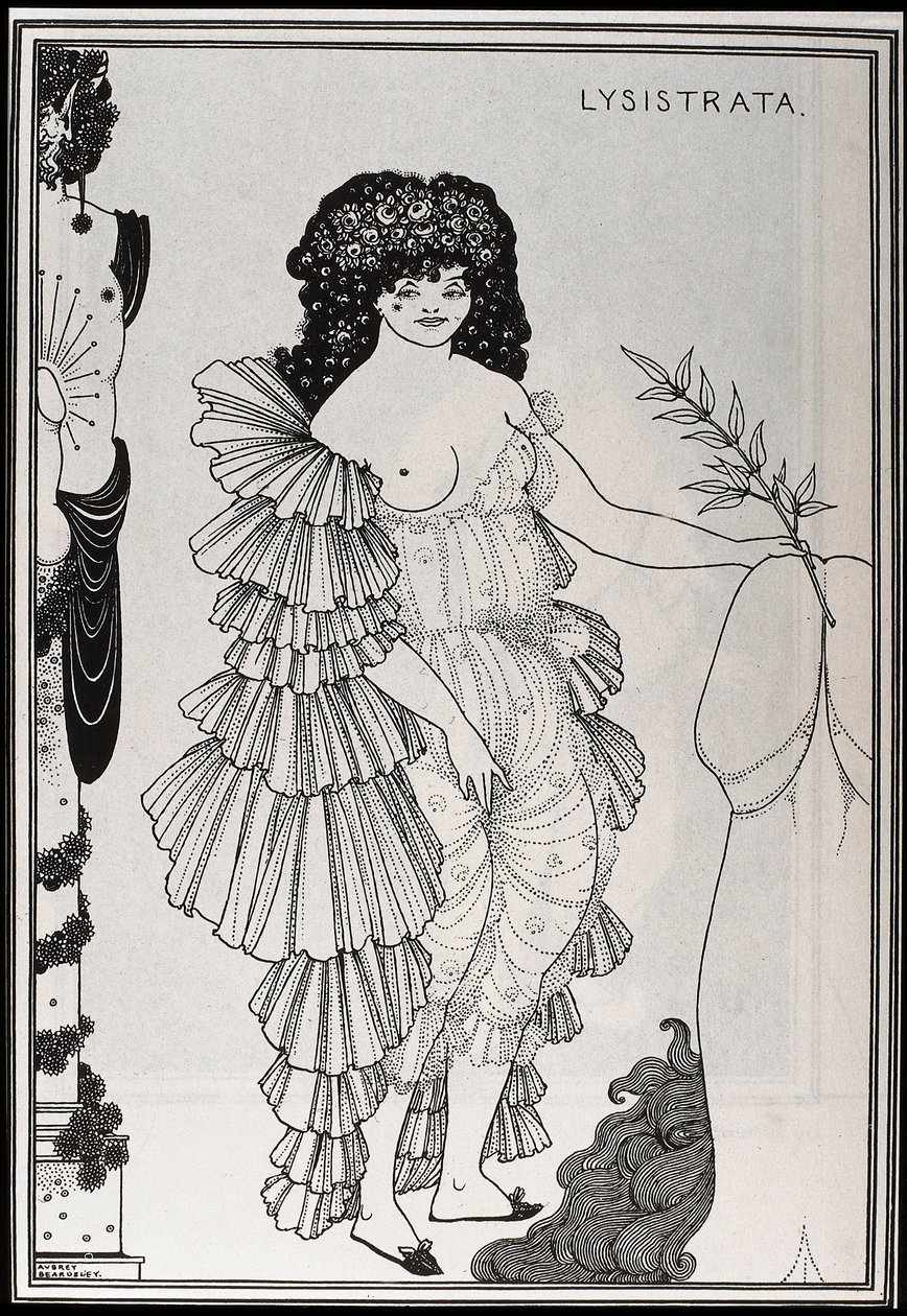 Lysistrate Protects Her Sex by Aubrey Beardsley
