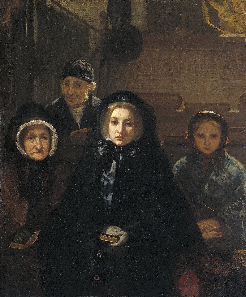 Early to Church by August Allebe