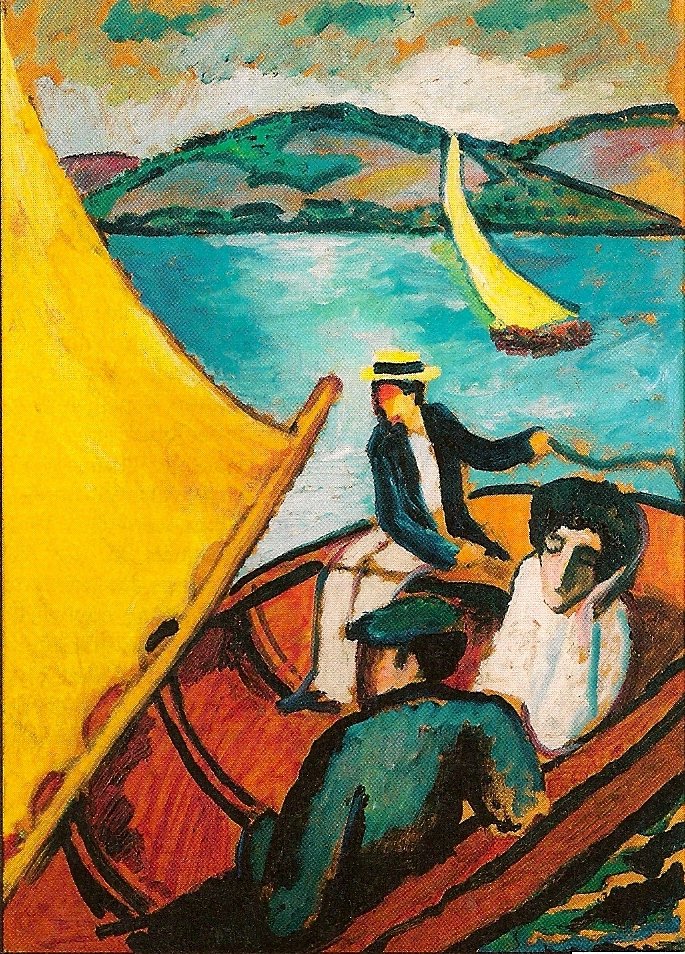 Sailboat on the Tegernsee by August Macke