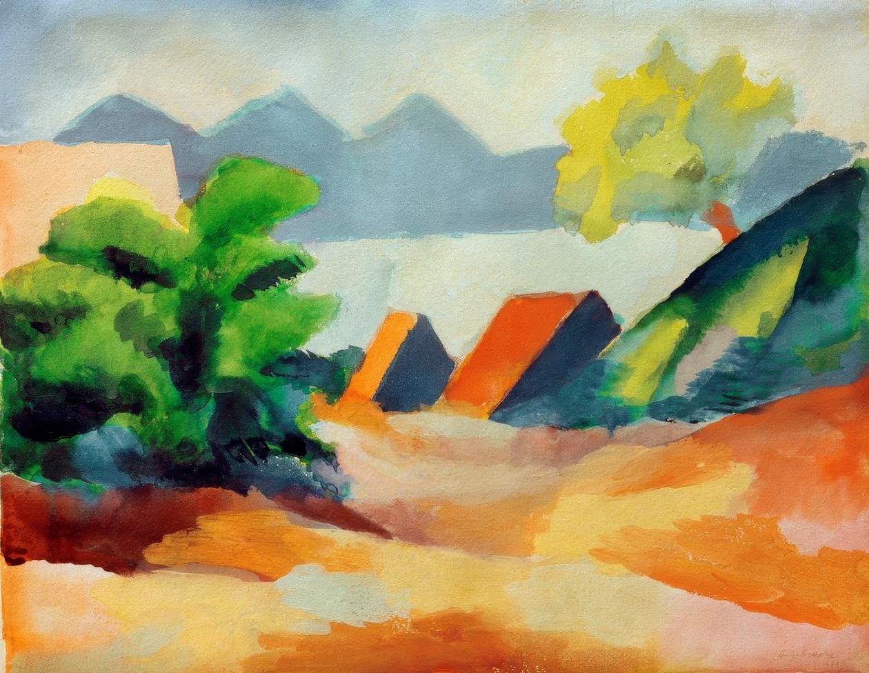 At Lake Thun I by August Macke
