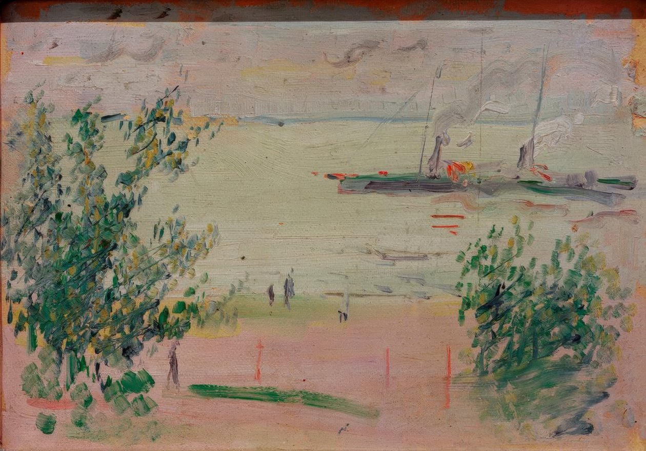 Near Hersel on the Rhine by August Macke