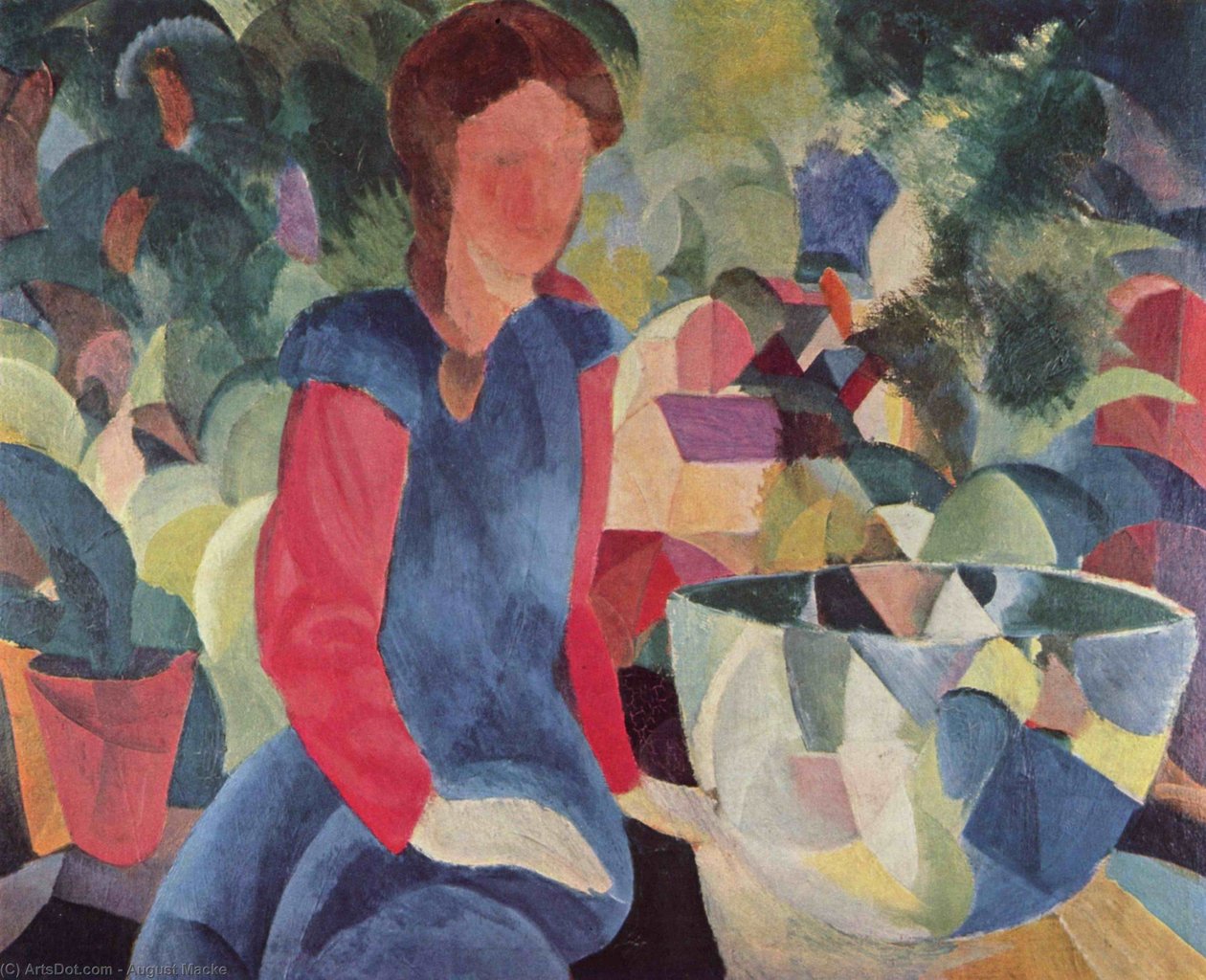 Girl with a Fish Bowl by August Macke