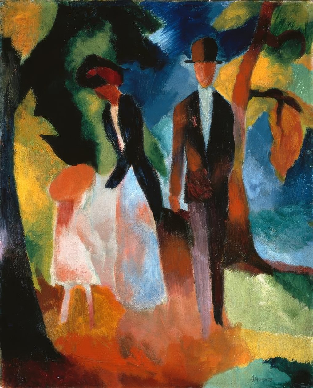People by the Blue Lake by August Macke