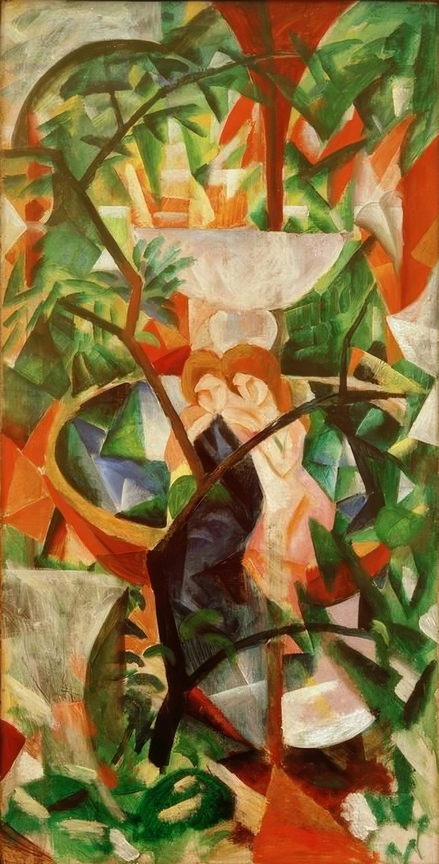 Girl in Front of the Fountain by August Macke