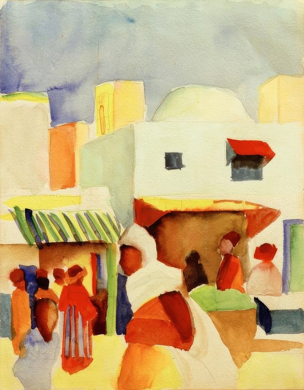 Market in Tunis I by August Macke