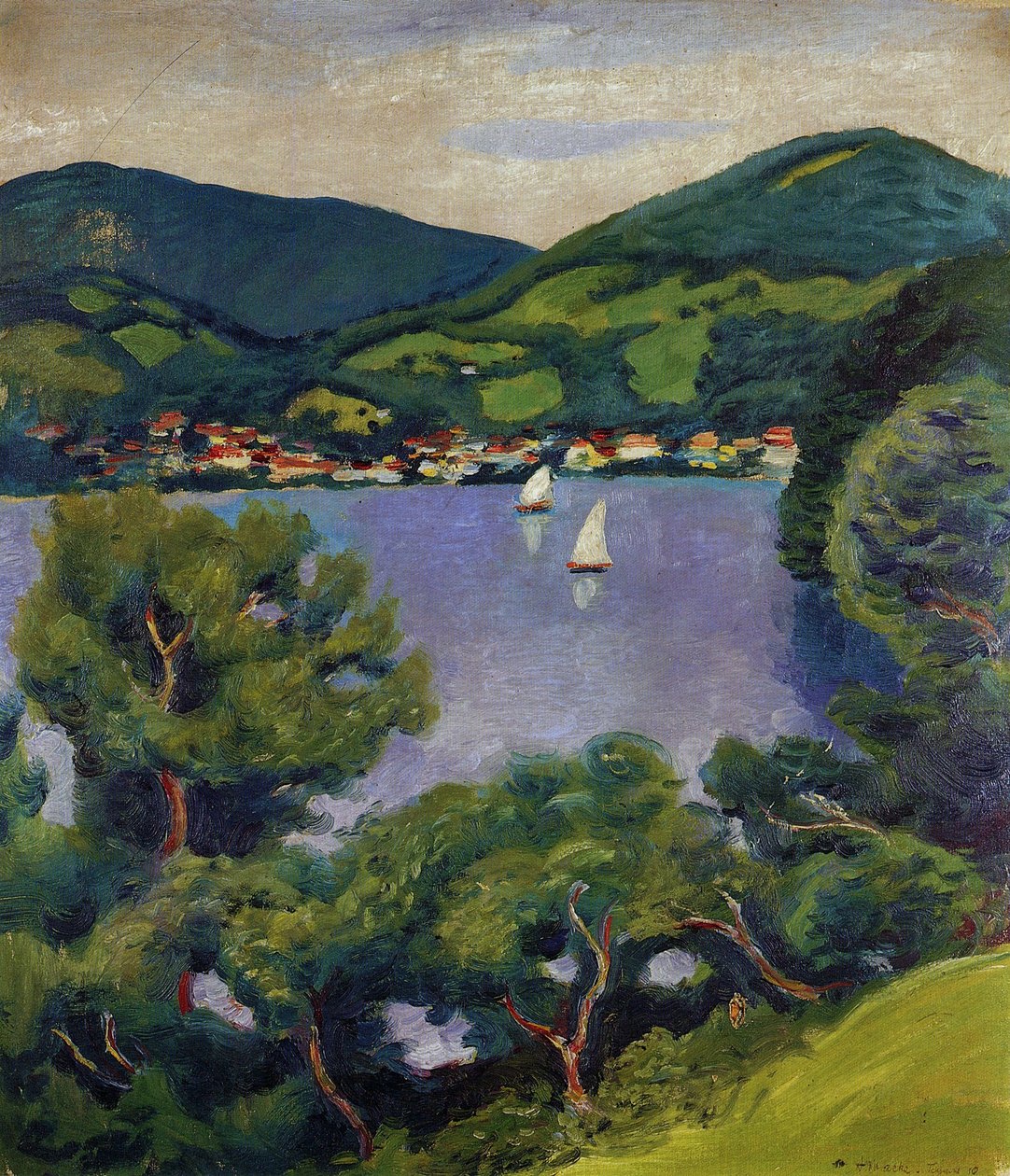 Tegernsee Landscape by August Macke