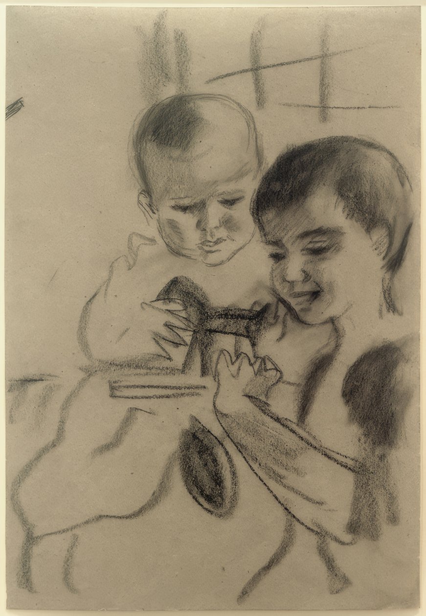 Walter and Wolfgang with Little Horse by August Macke