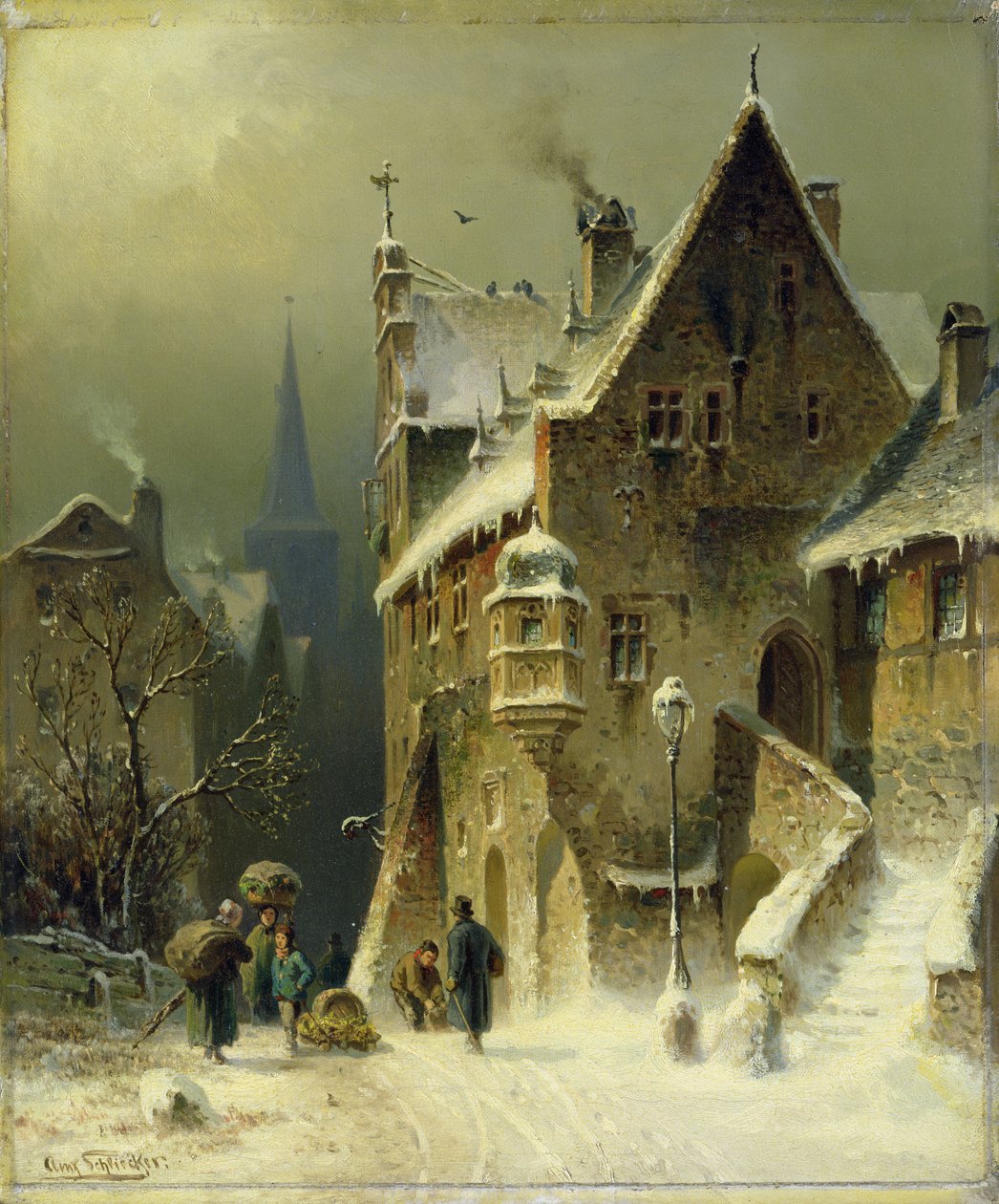 A Small Town in the Rhine by August Schlieker