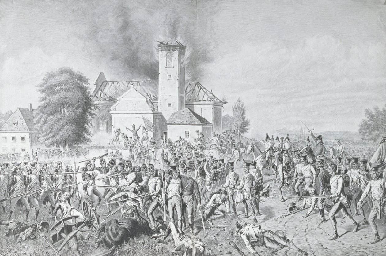 The Battle of Waterloo, engraved by Richard Bong by August von Maly