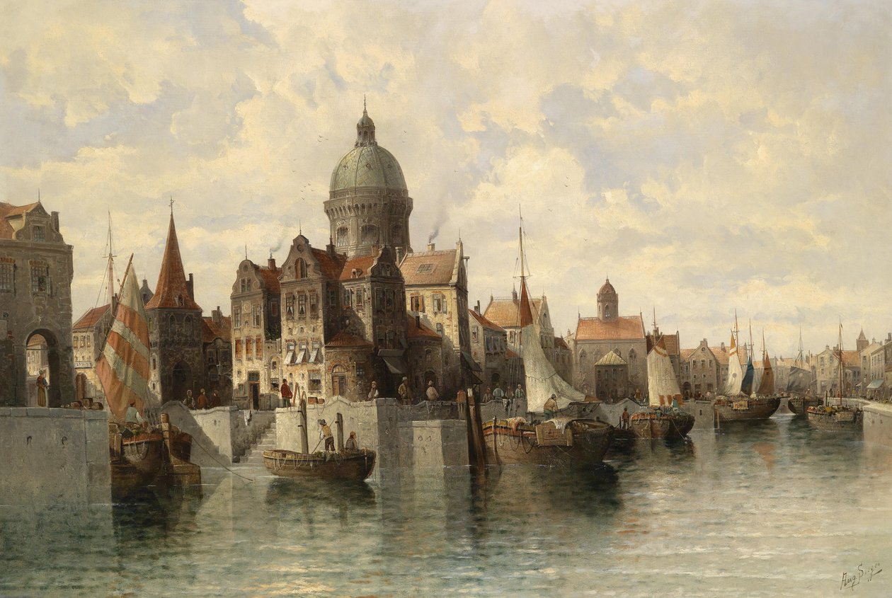 View of Amsterdam by August von Siegen