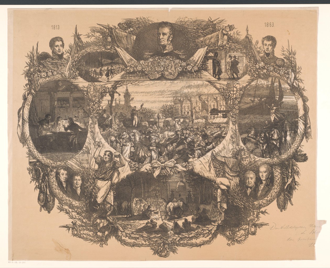 Commemorative Plaque for the November Festivals in 1863 by August Allebe