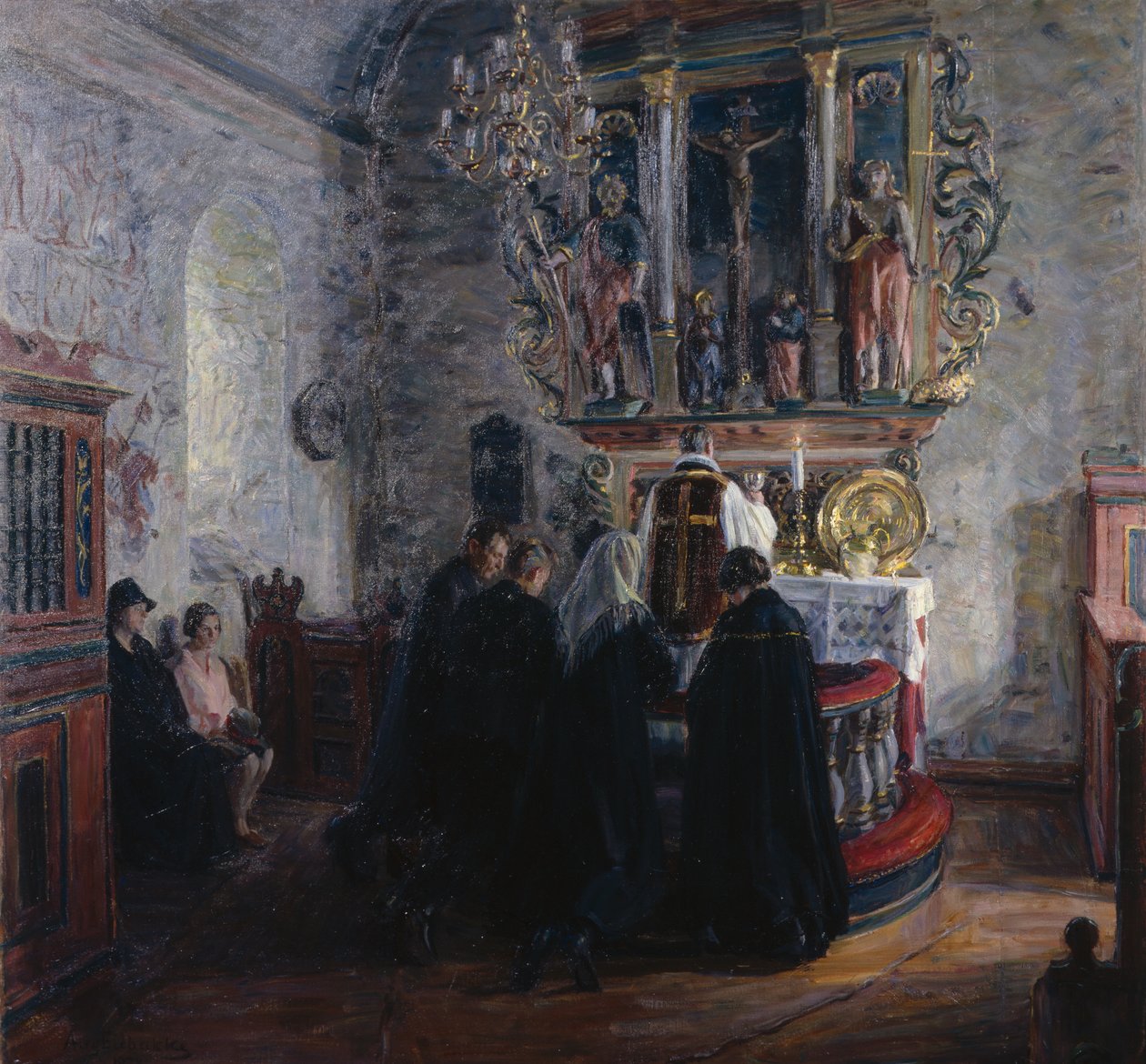 Holy Communion, Dale Church in Luster by August Eiebakke