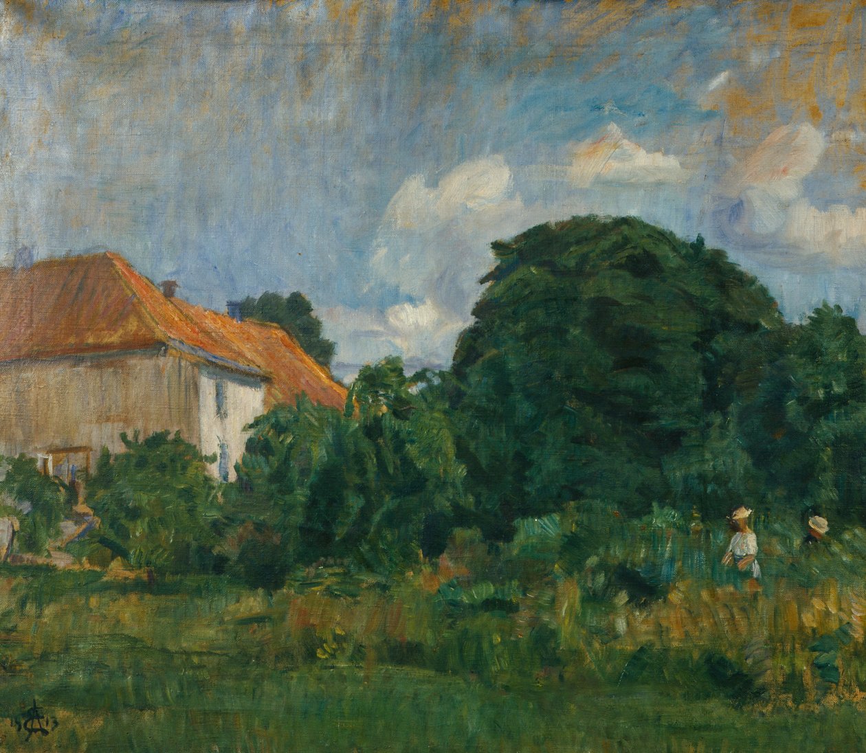Summer Picture with House by August Eiebakke