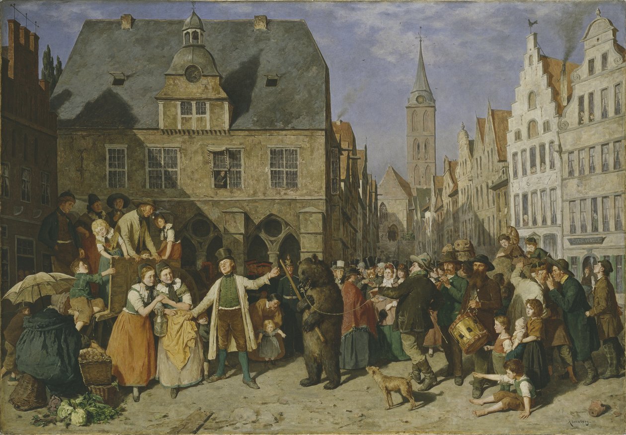A Dancing Bear by August Jernberg