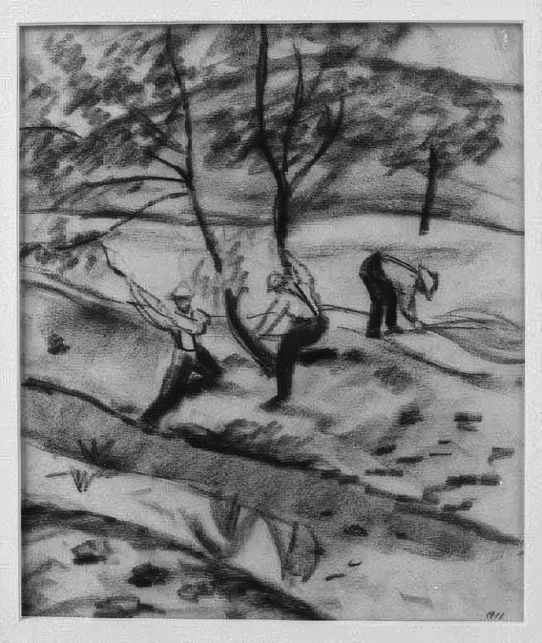 Lumberjack in Kandern by August Macke