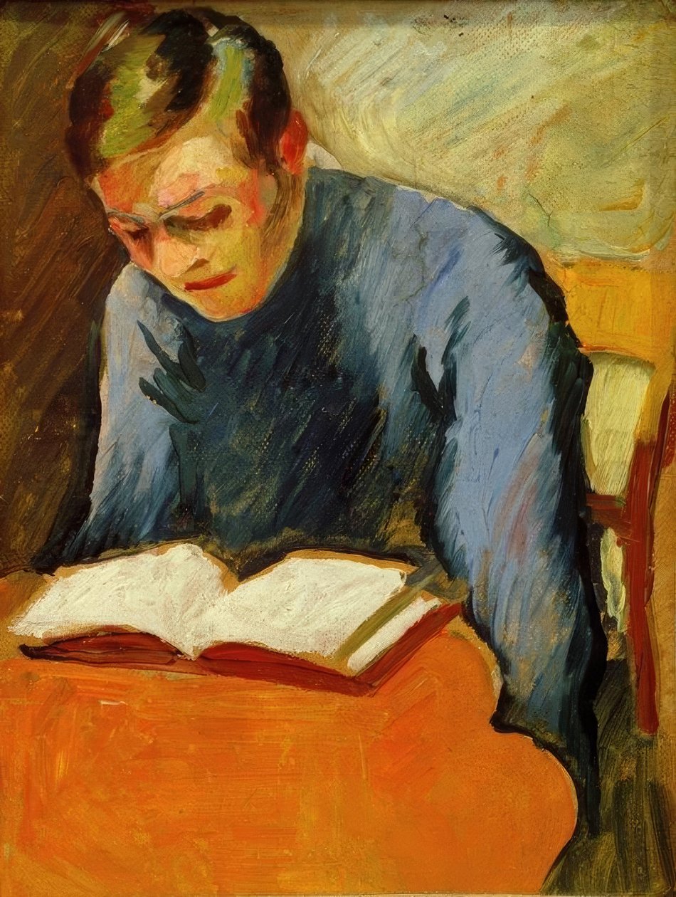 Portrait of Helmuth Macke by August Macke
