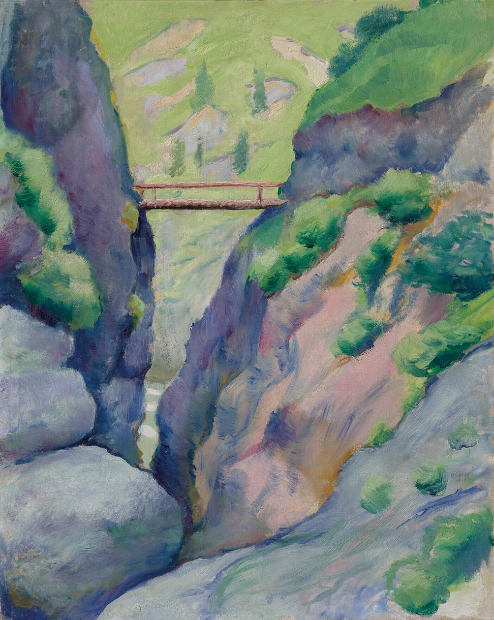 Gorge in Tegernsee by August Macke