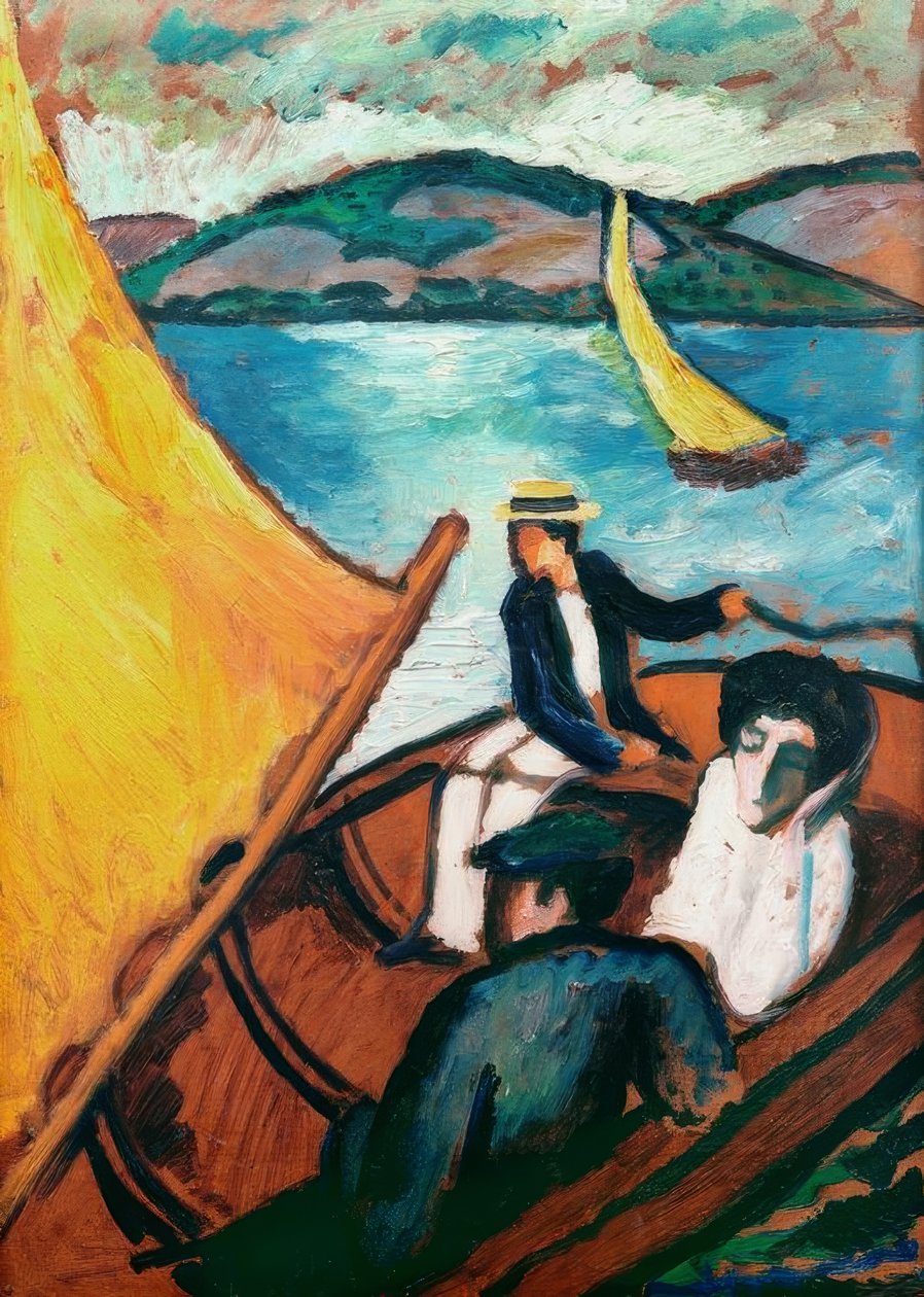 Sailboat, Tegernsee by August Macke