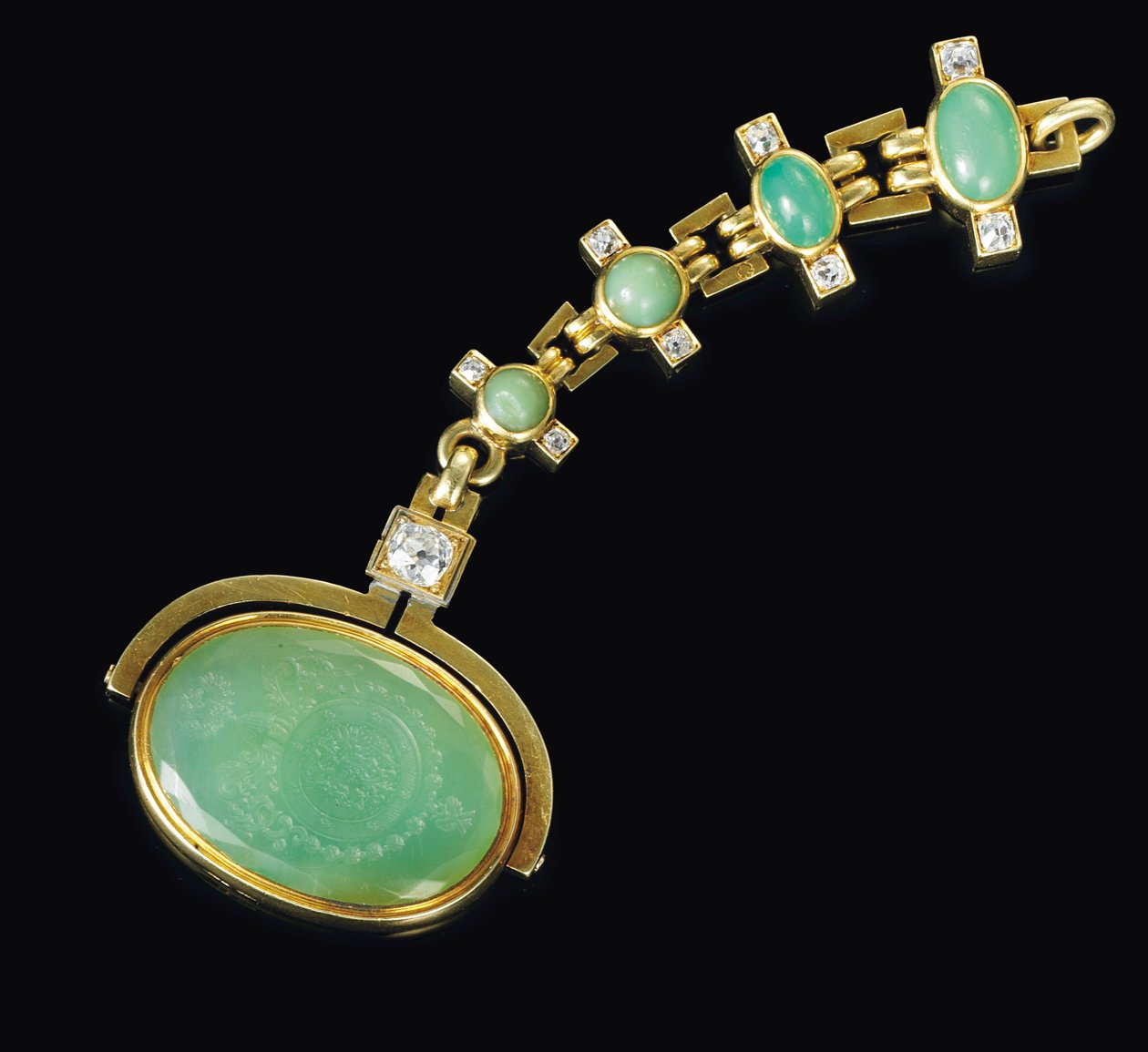 Jeweled swivel seal by Faberge, c.1890 by August Wilhelm Holmström