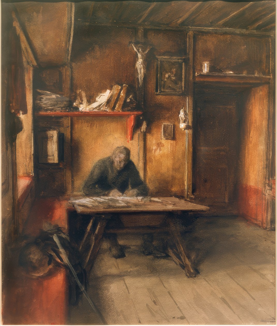 The Village Scribe by August von Pettenkofen