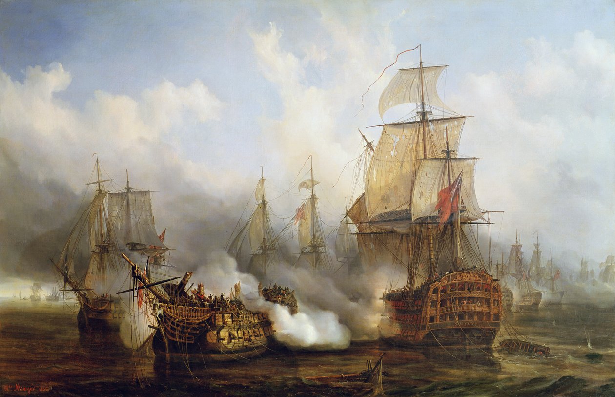 The Redoutable at Trafalgar, 21st October 1805 by Auguste Etienne Francois Mayer