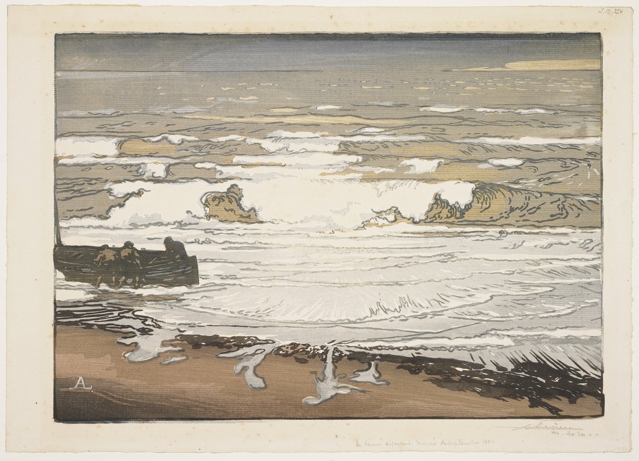 The Waves Break, September Tide, 1901 by Auguste Louis Lepère