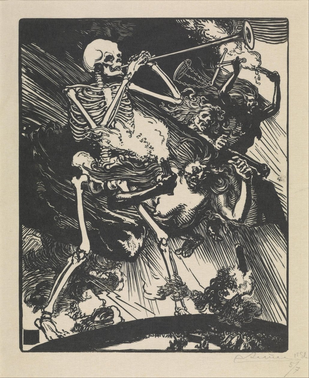 Death and Passions Descend upon the World by Auguste Louis Lepère