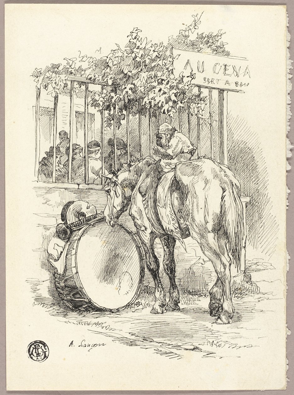 Horse with Monkey on Back by Auguste Andre Lancon