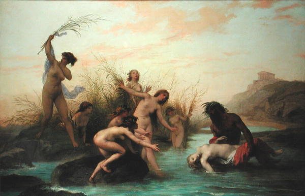 A River God Rescuing a Naiad by Auguste Barthelemy Glaize